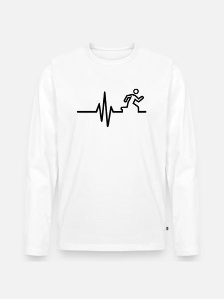 Courir - T-shirt manches longues Premium bio Homme - blanc