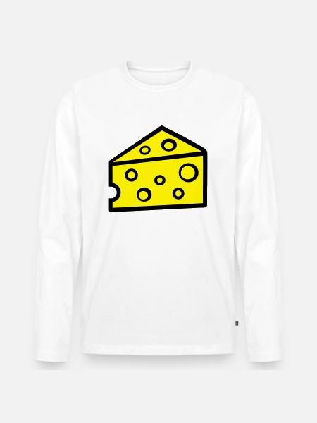 Cheese - Men's Premium Organic Long Sleeve Shirt - white