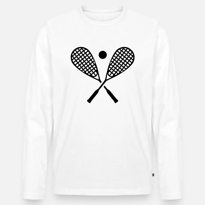 Squash - Männer Premium Bio Langarmshirt - Weiß