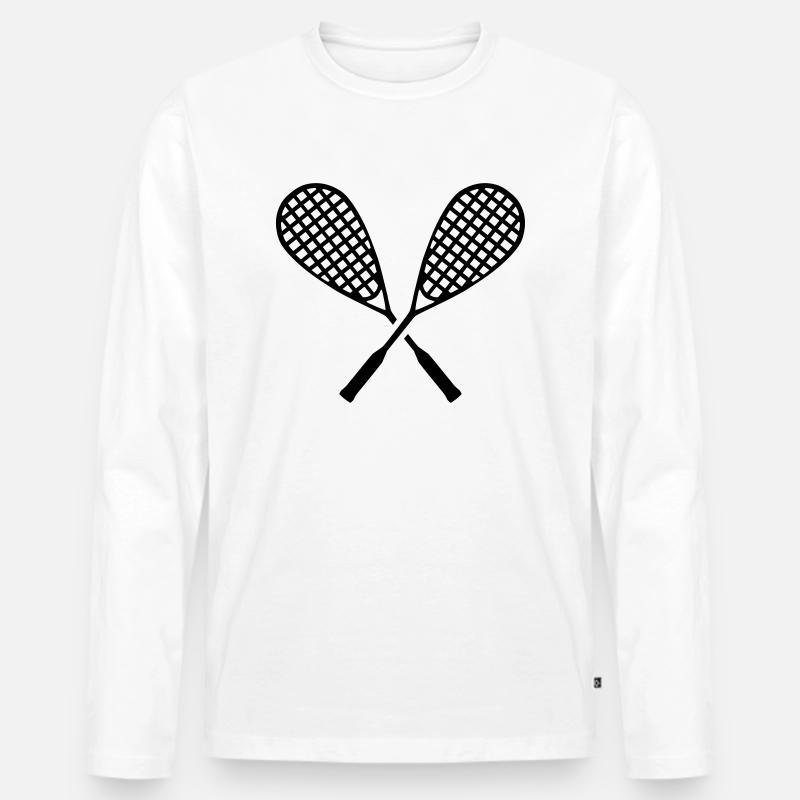 Squash - Männer Premium Bio Langarmshirt - Weiß