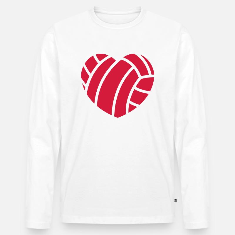 volleyball - Männer Premium Bio Langarmshirt - Weiß