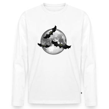 Smiley Bats - Männer Premium Bio Langarmshirt - Weiß - Vorne - Nico (187cm)