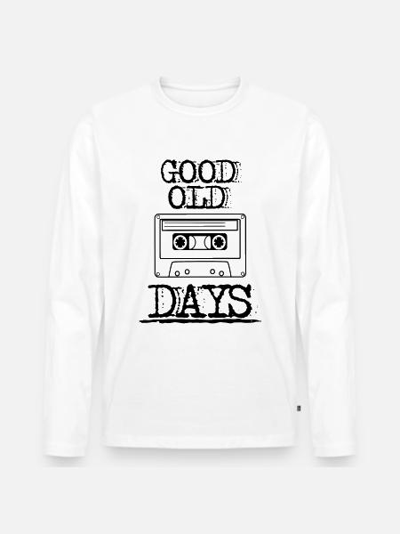 good old Days cassette - Men's Premium Organic Long Sleeve Shirt - white