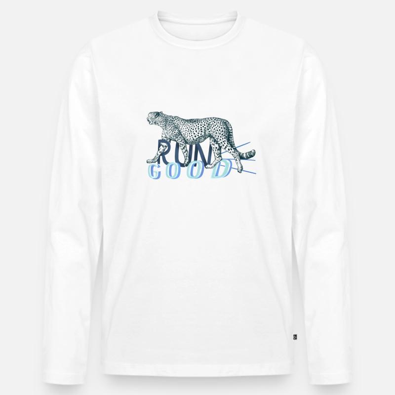 Run good - Männer Premium Bio Langarmshirt - Weiß