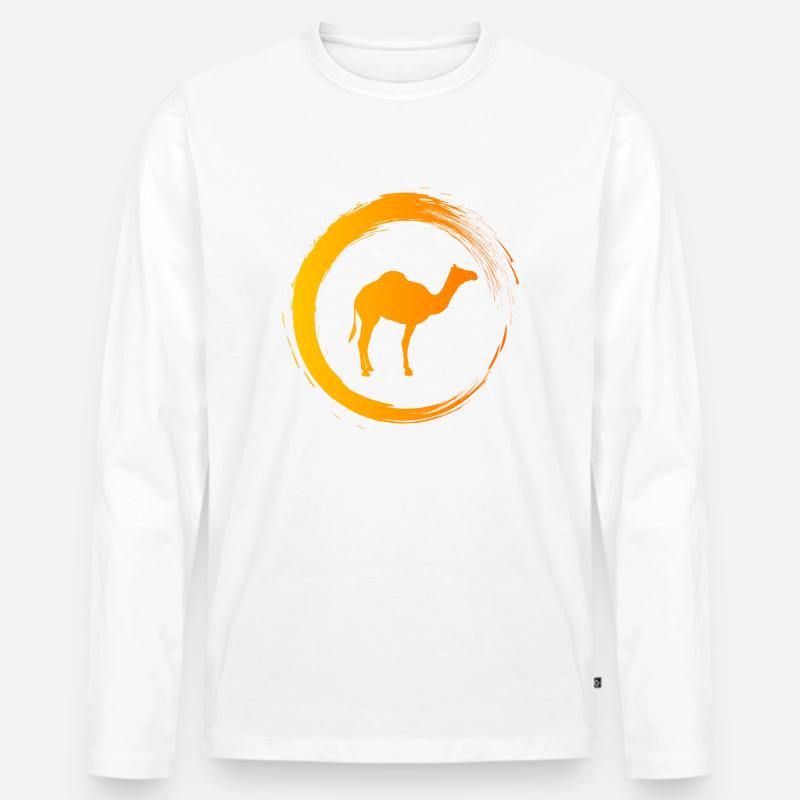 Kamel - Männer Premium Bio Langarmshirt - undefined