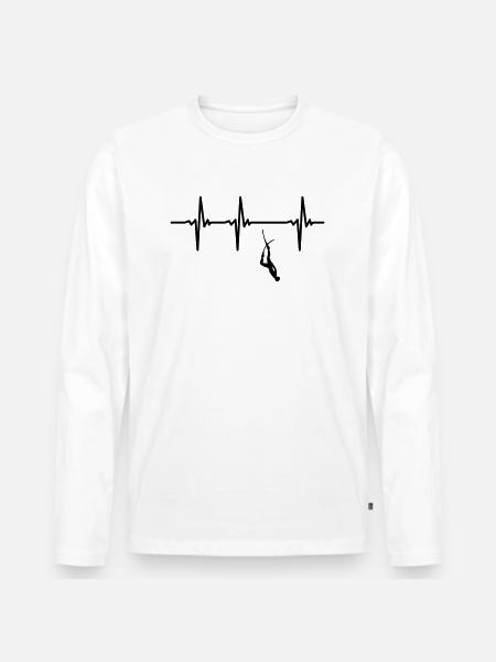 Heartbeat apnea - Men's Premium Organic Long Sleeve Shirt - white