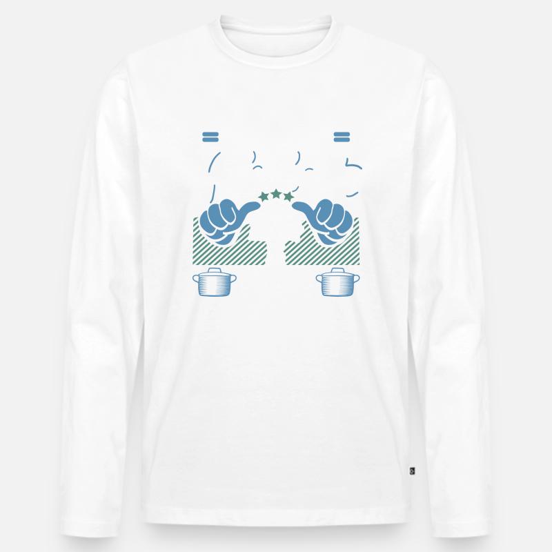 Bester Opa und Koch - Männer Premium Bio Langarmshirt - undefined