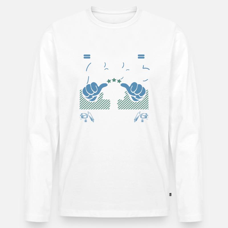 Bester Opa und Bäcker - Männer Premium Bio Langarmshirt - undefined