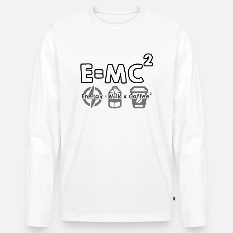 Energie - Männer Premium Bio Langarmshirt - Weiß