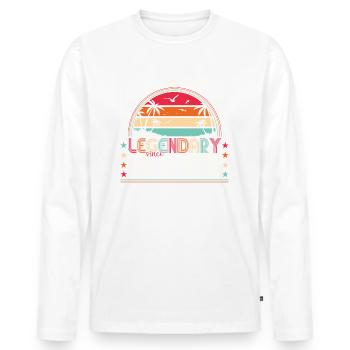 Légende juin 1973 49e anniversaire cadeau messieurs - T-shirt manches longues Premium bio Homme - blanc - Devant - Nico (187cm)
