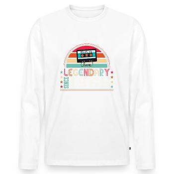 Legendary 1965 57th Birthday Gift Men - Fun - Men's Premium Organic Long Sleeve Shirt - white - Front - Nico (187cm)