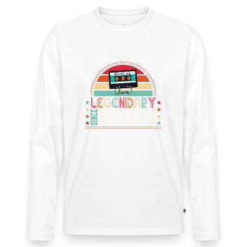 Legendary 1981 41st Birthday Gift Men - Fun - Men's Premium Organic Long Sleeve Shirt - white - Front - Nico (187cm)