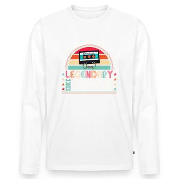 Legendary 1988 34th Birthday Gift Men - Fun - Men's Premium Organic Long Sleeve Shirt - white - Front - Nico (187cm)