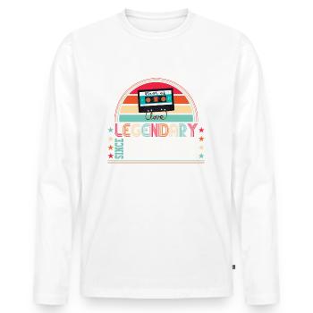 Legendary 1989 33rd Birthday Gift Men - Fun - Men's Premium Organic Long Sleeve Shirt - white - Front - Nico (187cm)