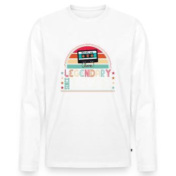 Legendary 1978 44th Birthday Gift Men - Fun - Men's Premium Organic Long Sleeve Shirt - white - Front - Nico (187cm)