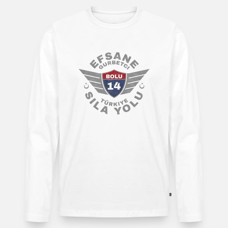 Bolu - Männer Premium Bio Langarmshirt - Weiß