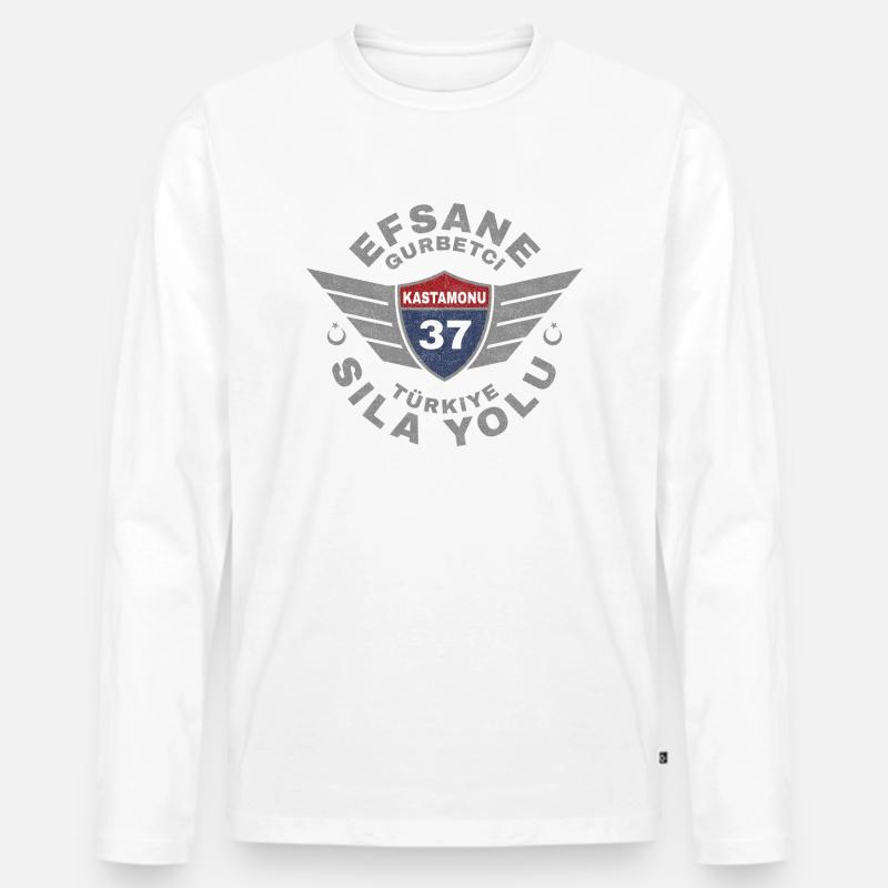 Kastamonu - Männer Premium Bio Langarmshirt - Weiß