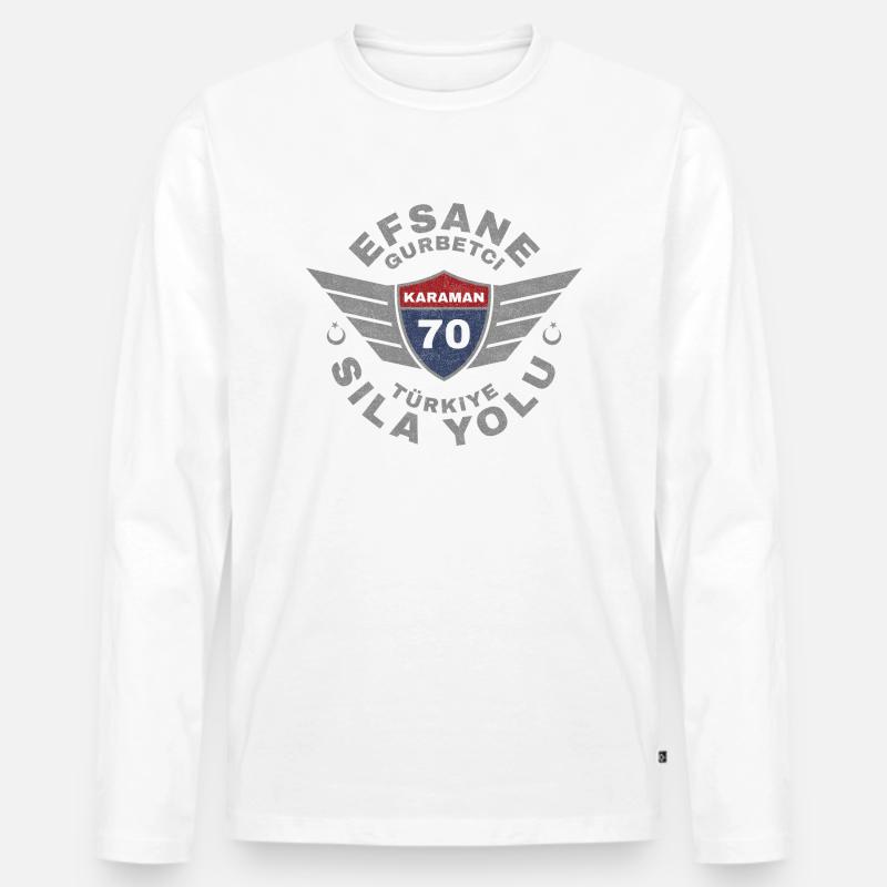 Karaman - Männer Premium Bio Langarmshirt - Weiß