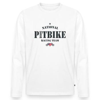 Pitbike NRT AG États-Unis - T-shirt manches longues Premium bio Homme - blanc - Devant - Nico (187cm)