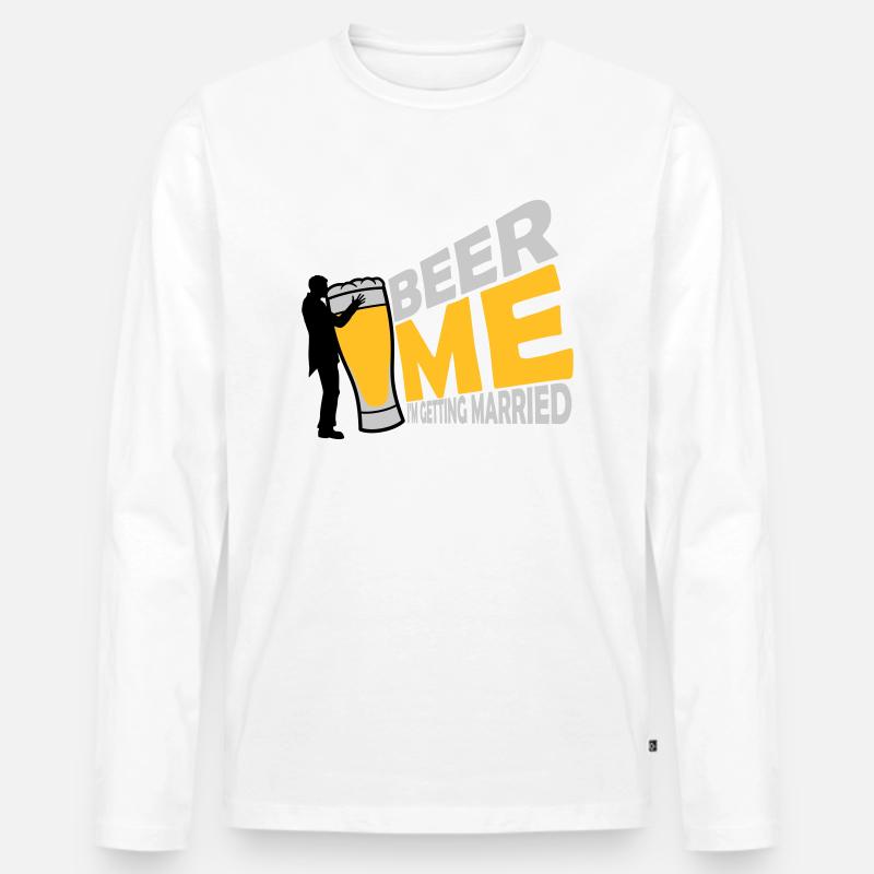Beer Me Getting Married - Männer Premium Bio Langarmshirt - Weiß