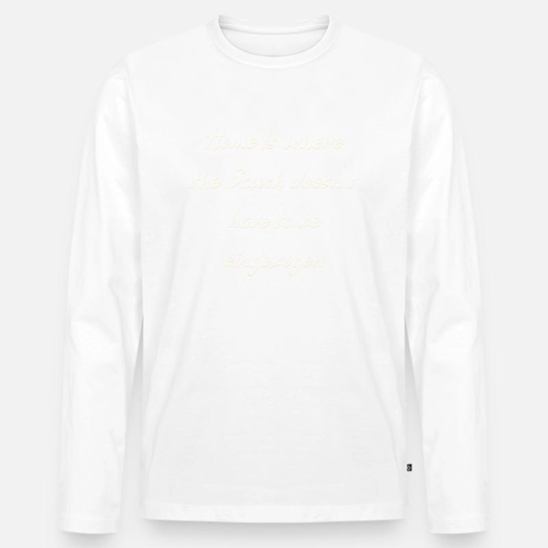 Heimat Spruch - Männer Premium Bio Langarmshirt - Weiß