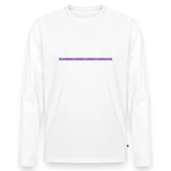 Citation Badge Sexy Charpentier T-shirts Lumberman - T-shirt manches longues Premium bio Homme - blanc - Devant - Nico (187cm)