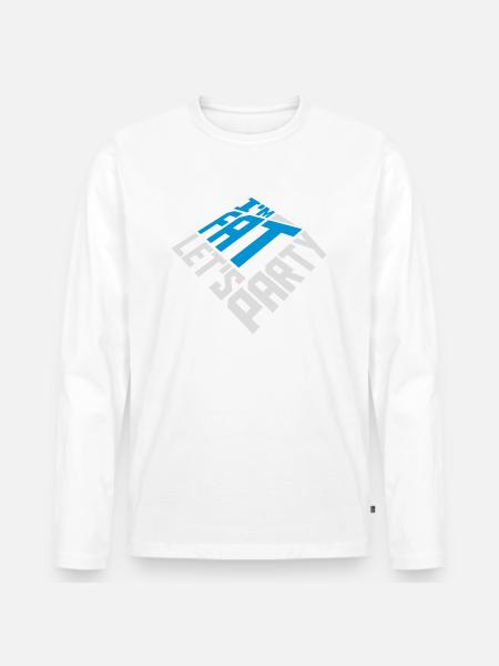 im fat lets party - Männer Premium Bio Langarmshirt - Weiß
