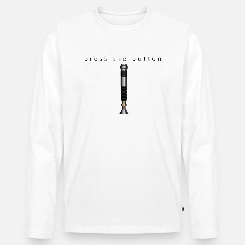 Laserschwert - Männer Premium Bio Langarmshirt - Weiß