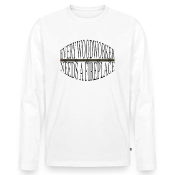 Lumberjack Forestry Funny Quote Carpenter - Men's Premium Organic Long Sleeve Shirt - white - Front - Nico (187cm)