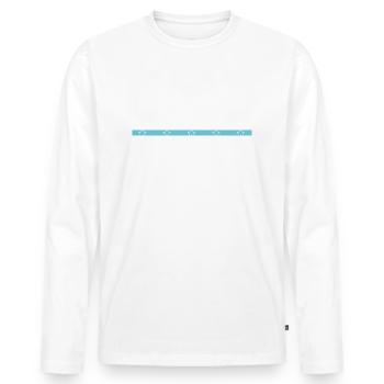 Americas Chainsaw Grab Tree - Men's Premium Organic Long Sleeve Shirt - white - Front - Nico (187cm)