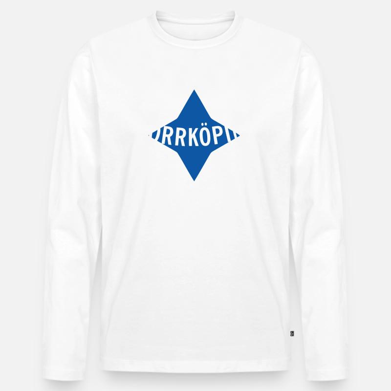 Norrköping - Männer Premium Bio Langarmshirt - Weiß