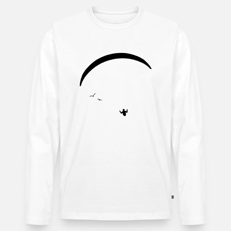 Paragleiten - Männer Premium Bio Langarmshirt - Weiß