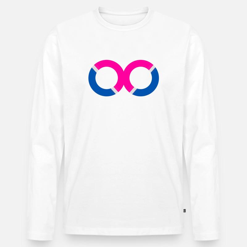 Acht Unendlichkeit 2 - Männer Premium Bio Langarmshirt - Weiß