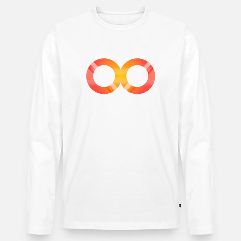 Acht Unendlichkeit 6 - Männer Premium Bio Langarmshirt - Weiß