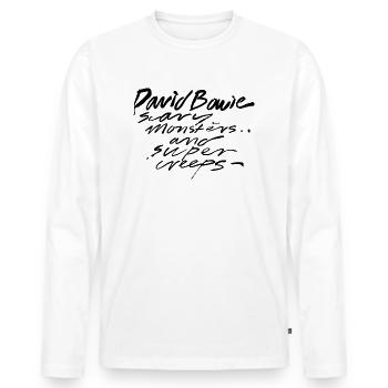 David Bowie Scary Monsters And Super Creeps - Männer Premium Bio Langarmshirt - Weiß - Vorne - Nico (187cm)