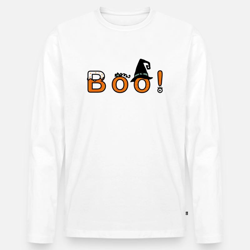 Halloween - Männer Premium Bio Langarmshirt - Weiß