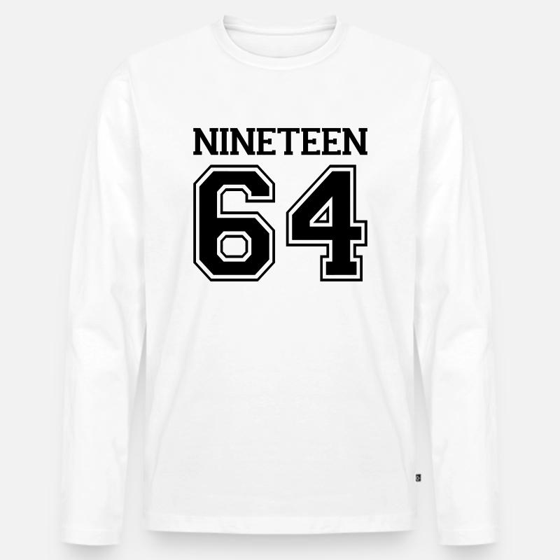 1964 - Männer Premium Bio Langarmshirt - Weiß