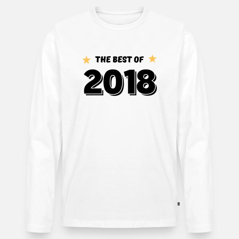 Das Beste aus 2018 - Männer Premium Bio Langarmshirt - Weiß