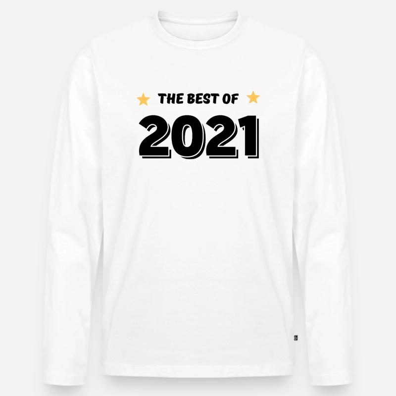 Das Beste aus 2021 - Männer Premium Bio Langarmshirt - Weiß