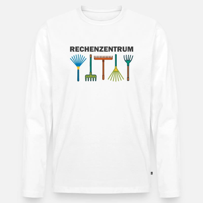 Rechenzentrum - Männer Premium Bio Langarmshirt - Weiß