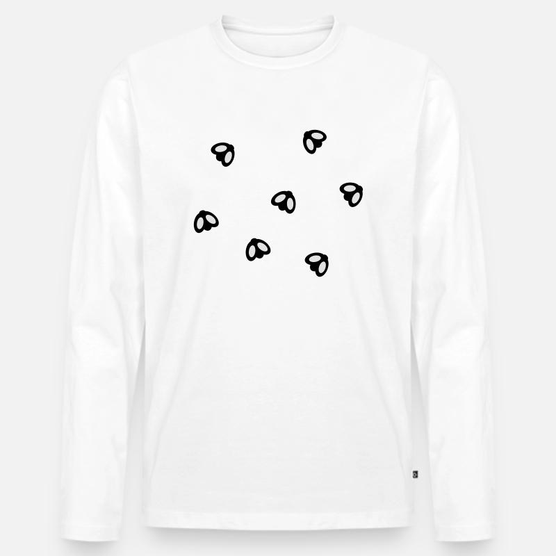 Fliegen - Männer Premium Bio Langarmshirt - Weiß