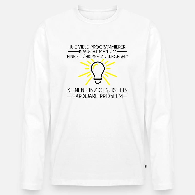 Wie viele Programmierer Tassen & Zubehör - Männer Premium Bio Langarmshirt - Weiß