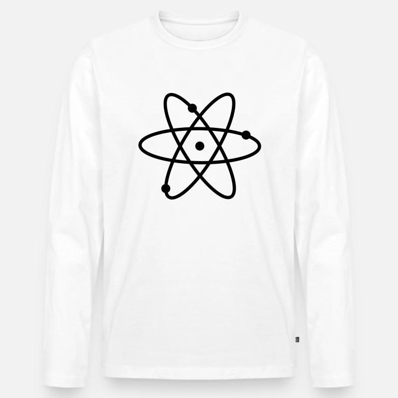 chemie_atom____f1 - Männer Premium Bio Langarmshirt - Weiß