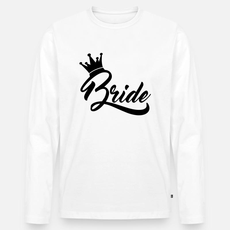 Bride - Männer Premium Bio Langarmshirt - Weiß