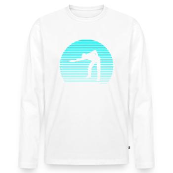 Billiard Snooker - T-shirt manches longues Premium bio Homme - blanc - Devant - Nico (187cm)