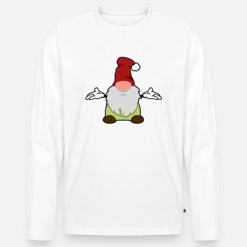 siebenter Weihnachtswichtel - Männer Premium Bio Langarmshirt - Weiß
