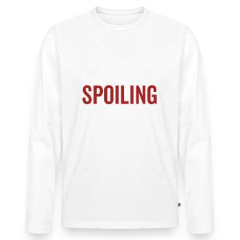Benjamin est mon nom Spoiler est mon jeu - T-shirt manches longues Premium bio Homme - blanc - Devant - Nico (187cm)