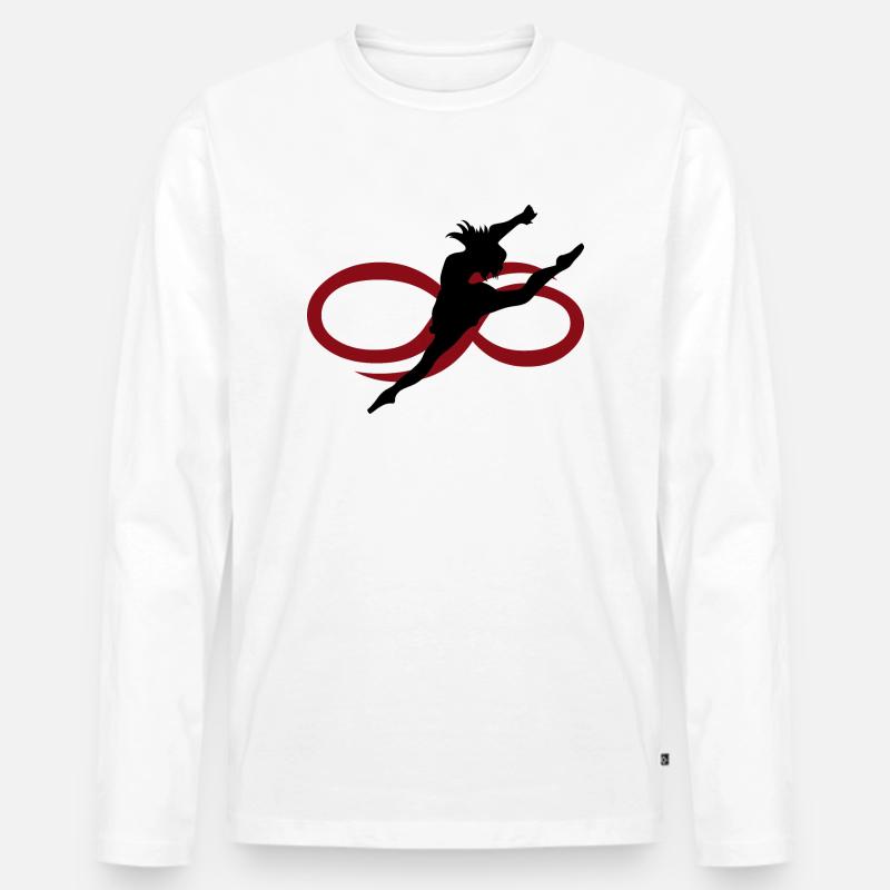 Dancing Dance Music - Männer Premium Bio Langarmshirt - Weiß