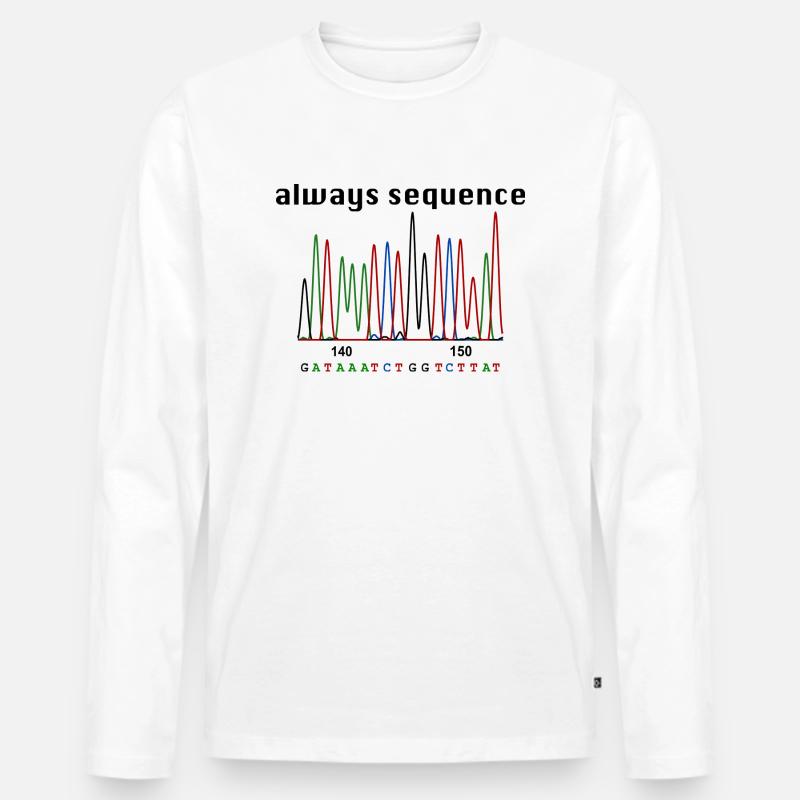 always sequence - Männer Premium Bio Langarmshirt - Weiß