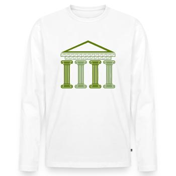 griechisches antikes gebäude - Männer Premium Bio Langarmshirt - Weiß - Vorne - Nico (187cm)
